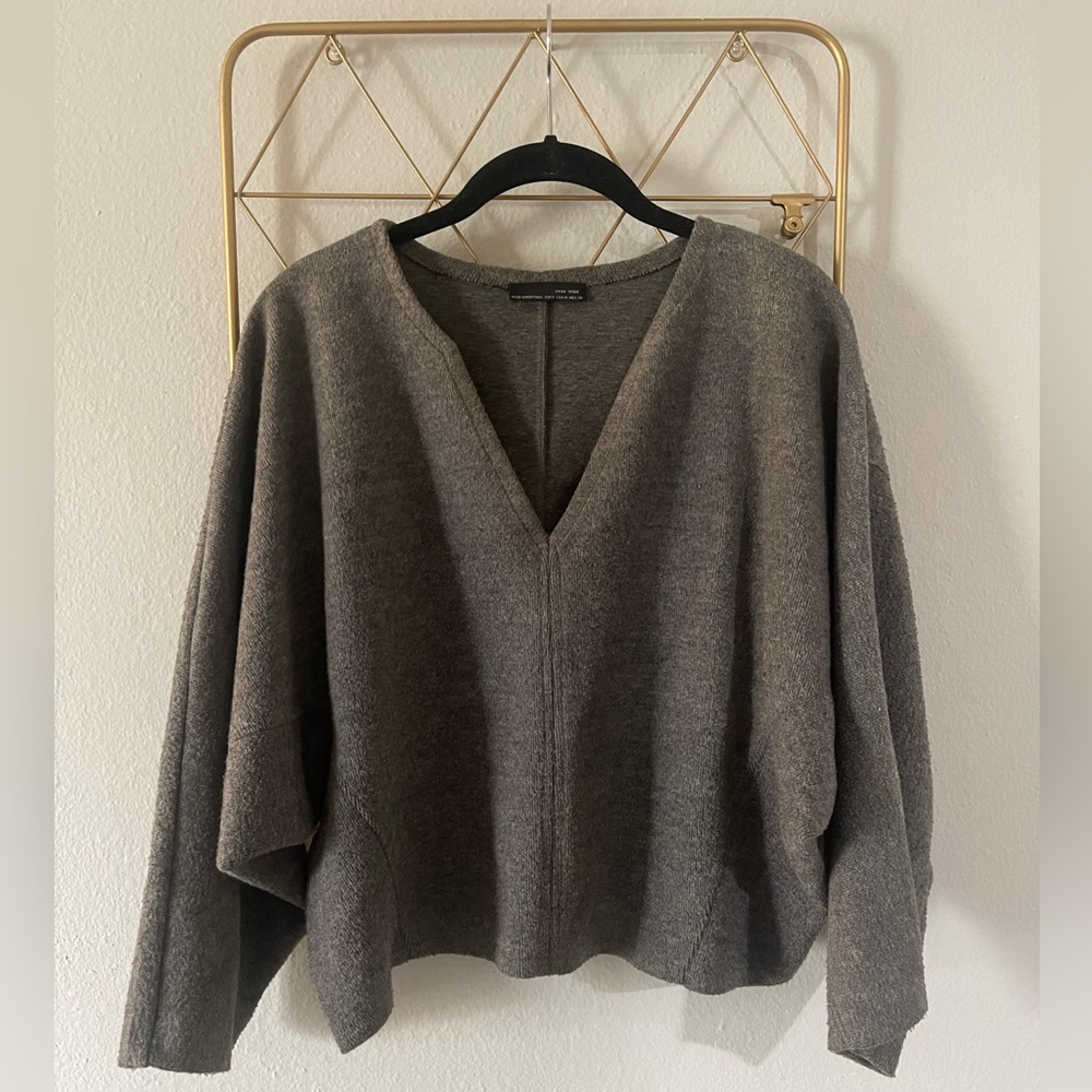 Zara W&B Collection, S/M, Grey Charcoal Sweater